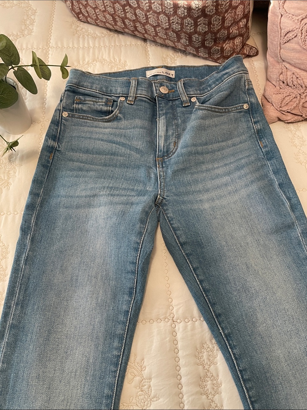 LOFT The Boot Light Blue Flare Jeans - Picture 5 of 7